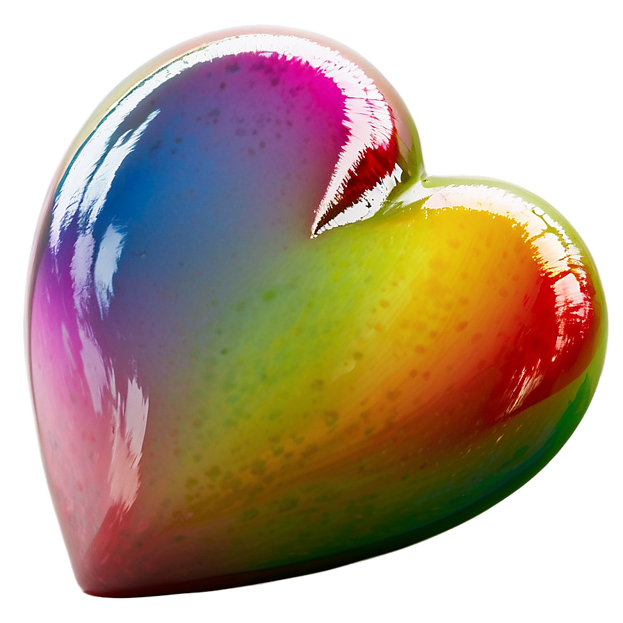 Heart with Rainbow Colors PNG fsy PNG with transparent background