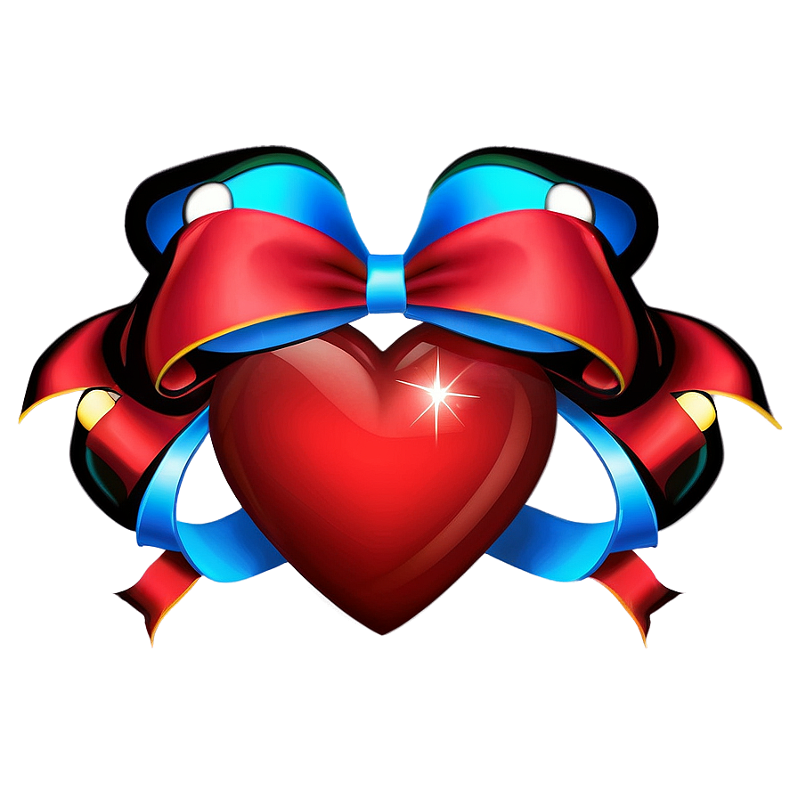 Heart with Ribbon Emoji PNG nra PNG with transparent background