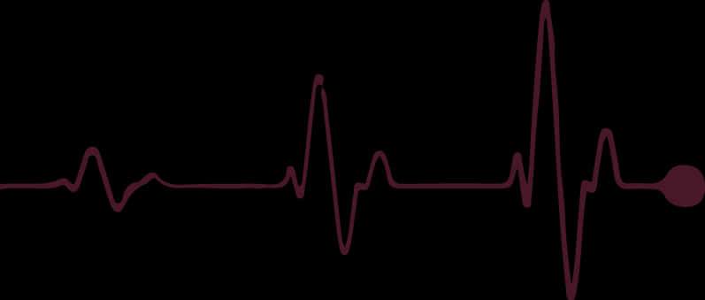 Heartbeat E K G Line Art PNG with transparent background