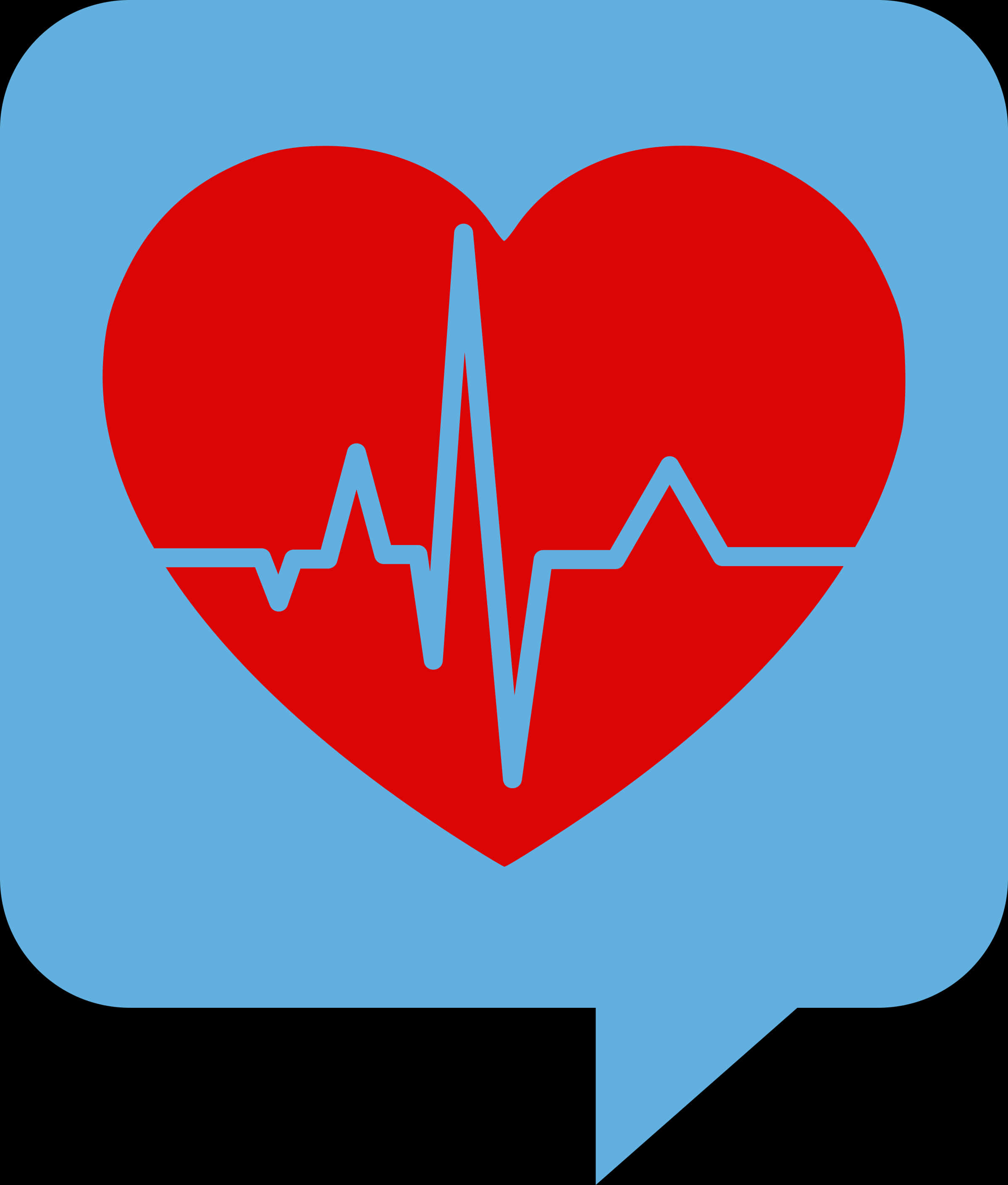 Heartbeat Iconin Speech Bubble