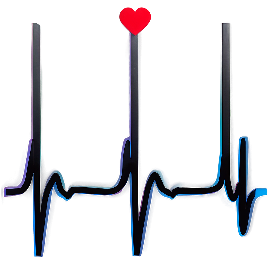 Heartbeat Line With Heart Icon Png 33 Image