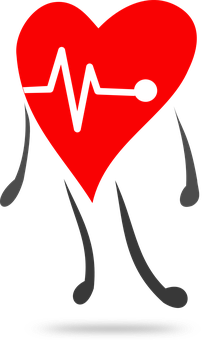Heartbeat Music Love Concept PNG with transparent background