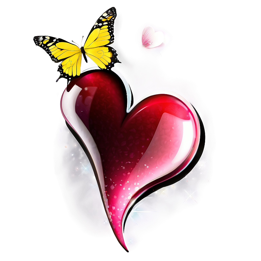 Hearts And Butterflies Png 82