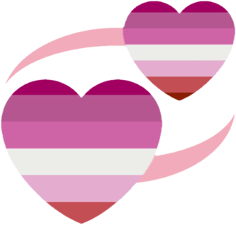 Hearts Lesbian Discord Emoji - Lesbian Heart Emoji Discord PNG with transparent background