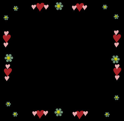 Heartsand Flowers Border Design