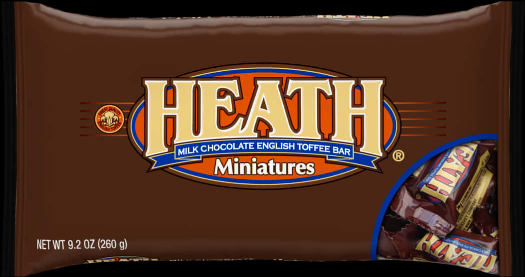 Heath Miniatures Chocolate Toffee Bar Package