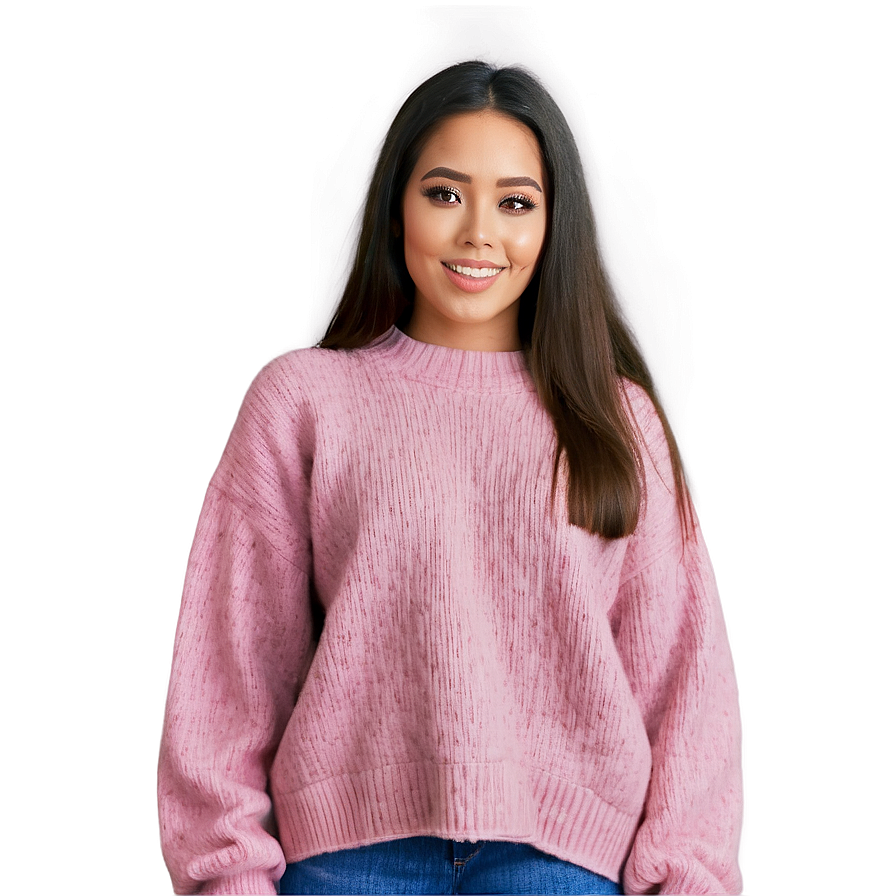 Heather Pink Sweater Png Byi78