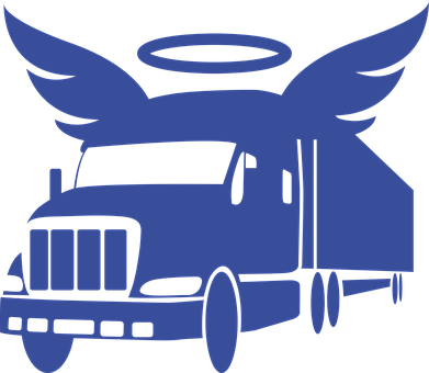 Heavenly Delivery Truck Illustration PNG with transparent background