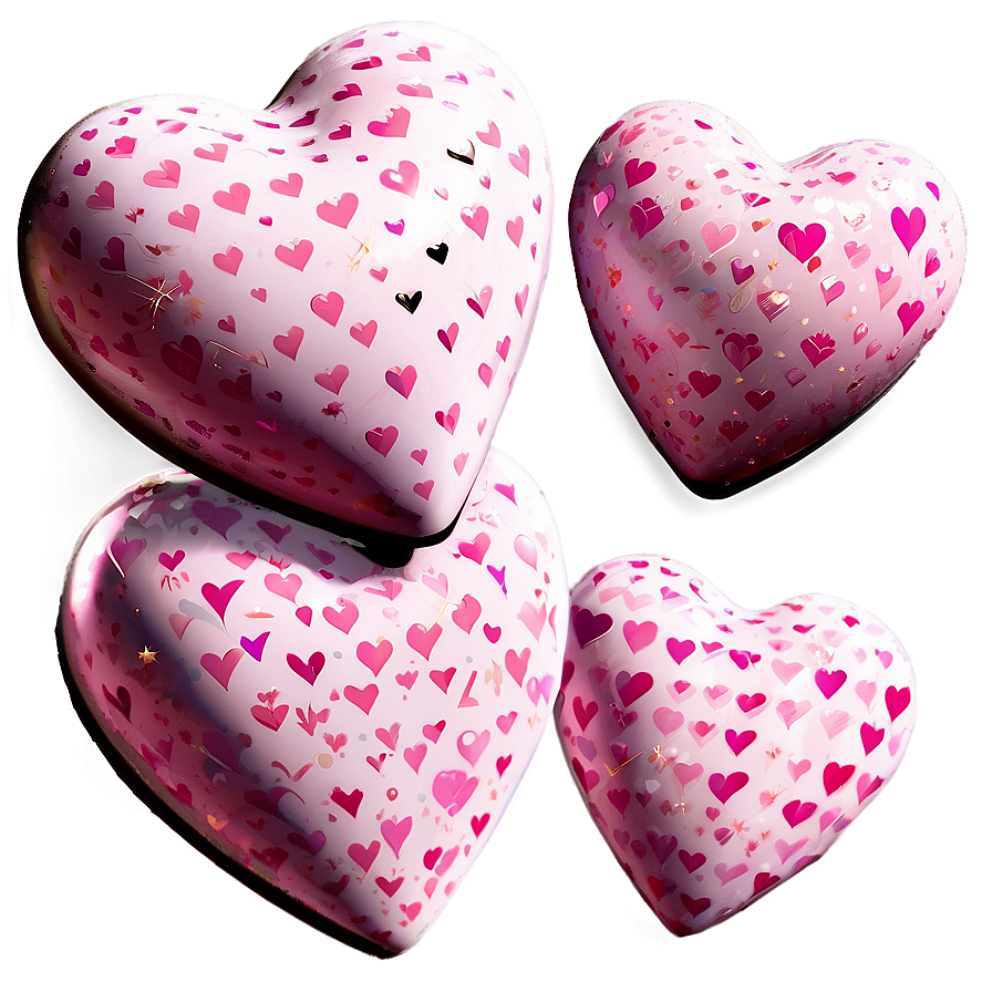 Heavenly Pink Hearts Png 06122024