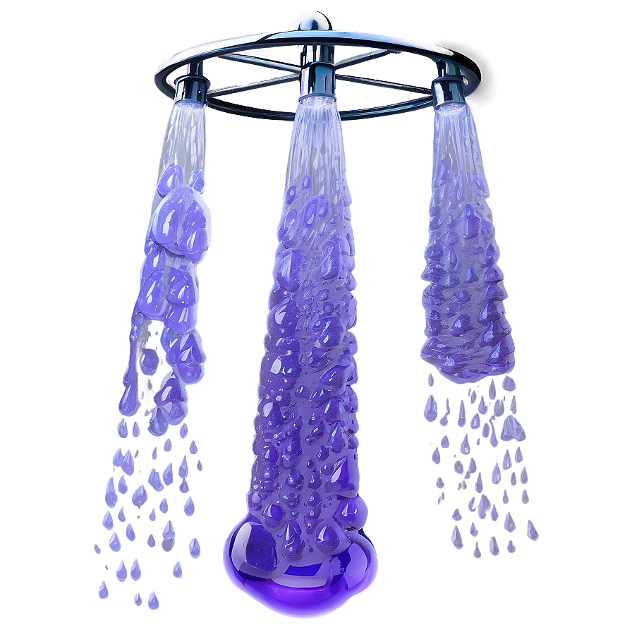 Heavy Purple Rain Shower Png 29