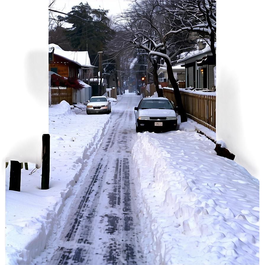 Heavy Snowfall Street Png 06122024