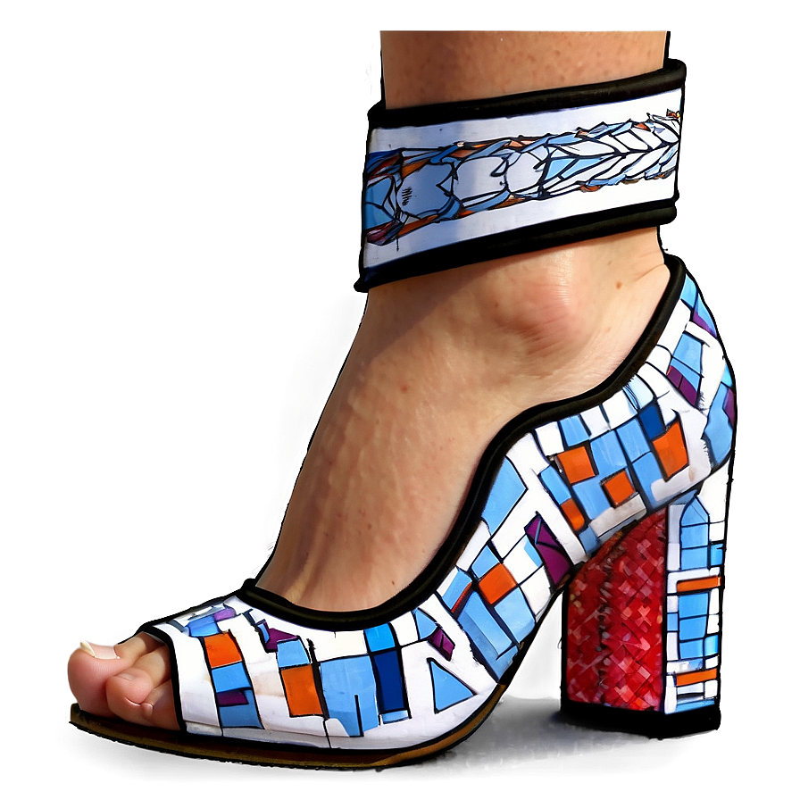 Heel With Geometric Patterns Png Gia93