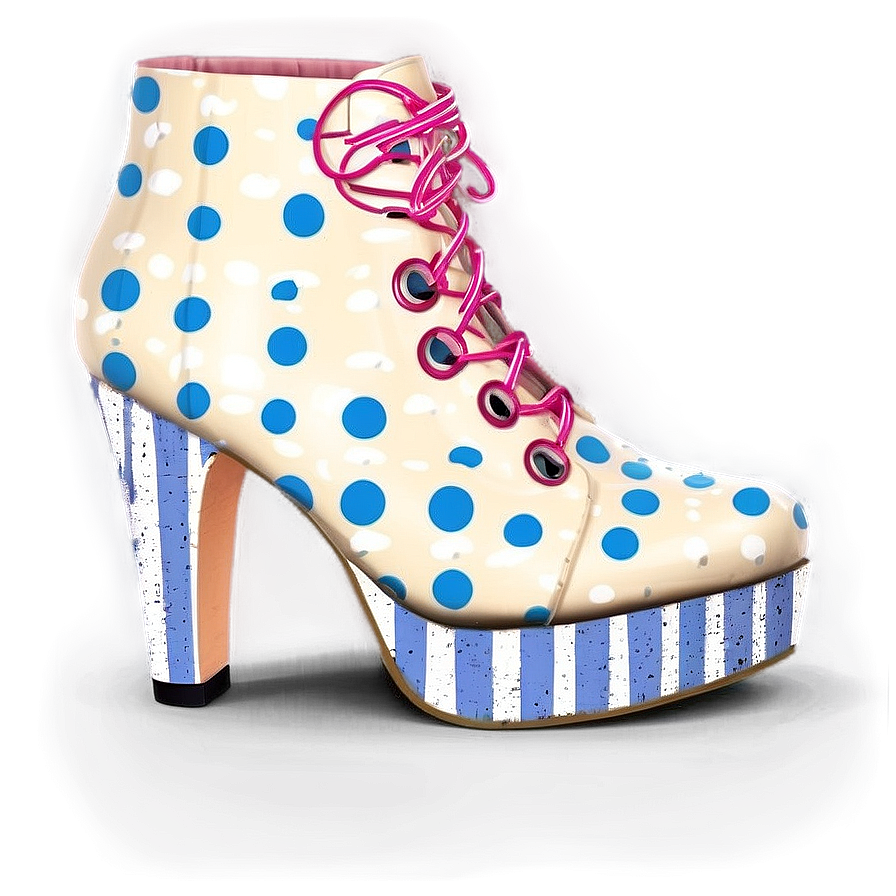 Heel With Polka Dots Png 06262024