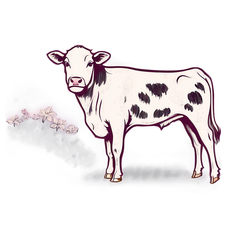 Heifer Outline Drawing Png 86