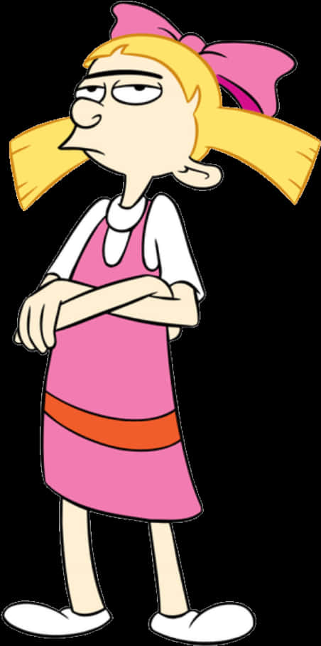 Helga Pataki Hey Arnold Character PNG with transparent background