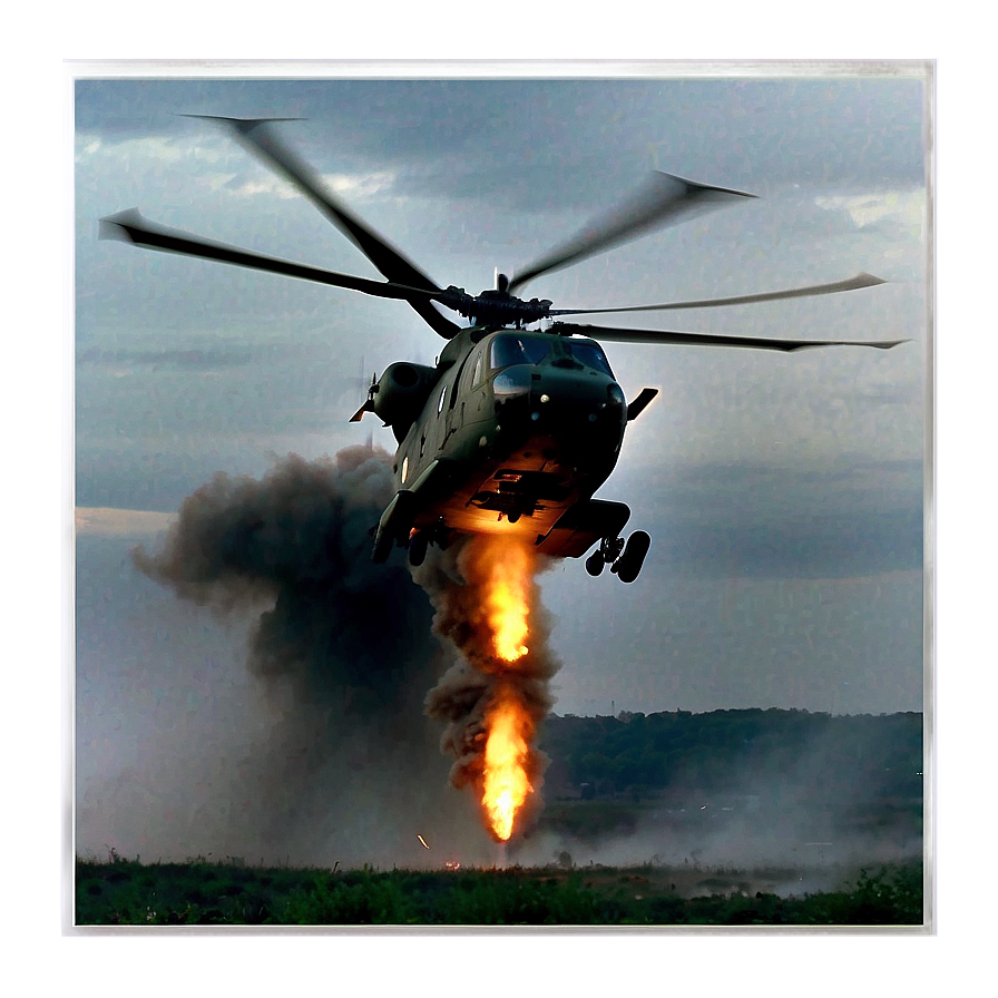 Helicopter Missile Explosion Png Qia