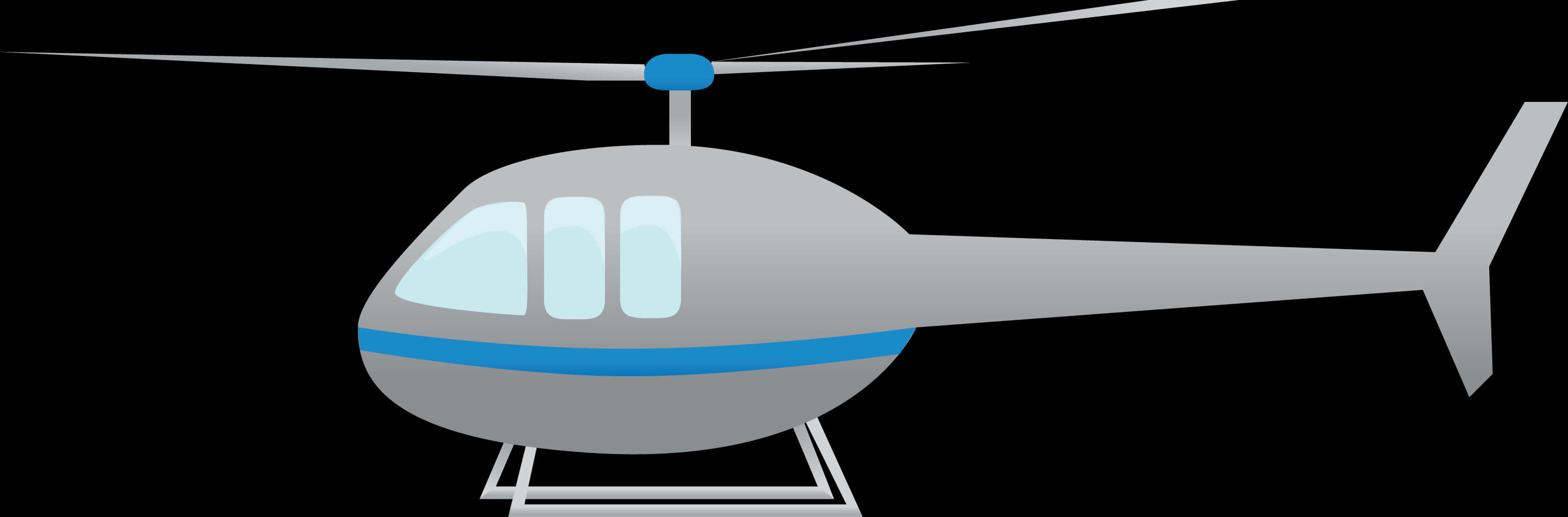 Helicopter Silhouette Graphic