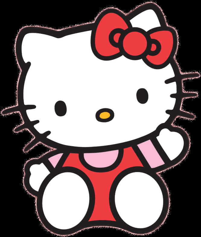 Hello Kitty Classic Pose PNG with transparent background