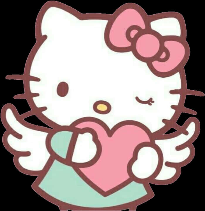 Hello Kitty Holding Heart