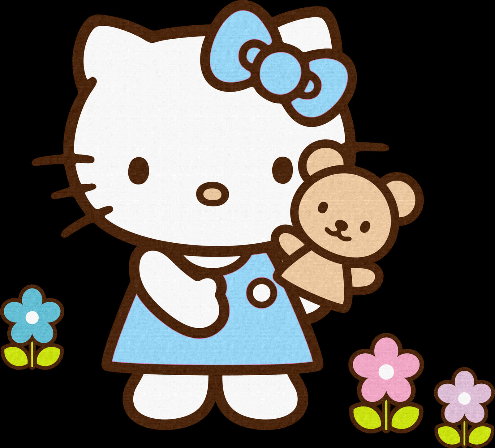 Hello Kitty Clip Art 4 Wikiclipart - Transparent Background Floral Hello Kitty Png, Png Download