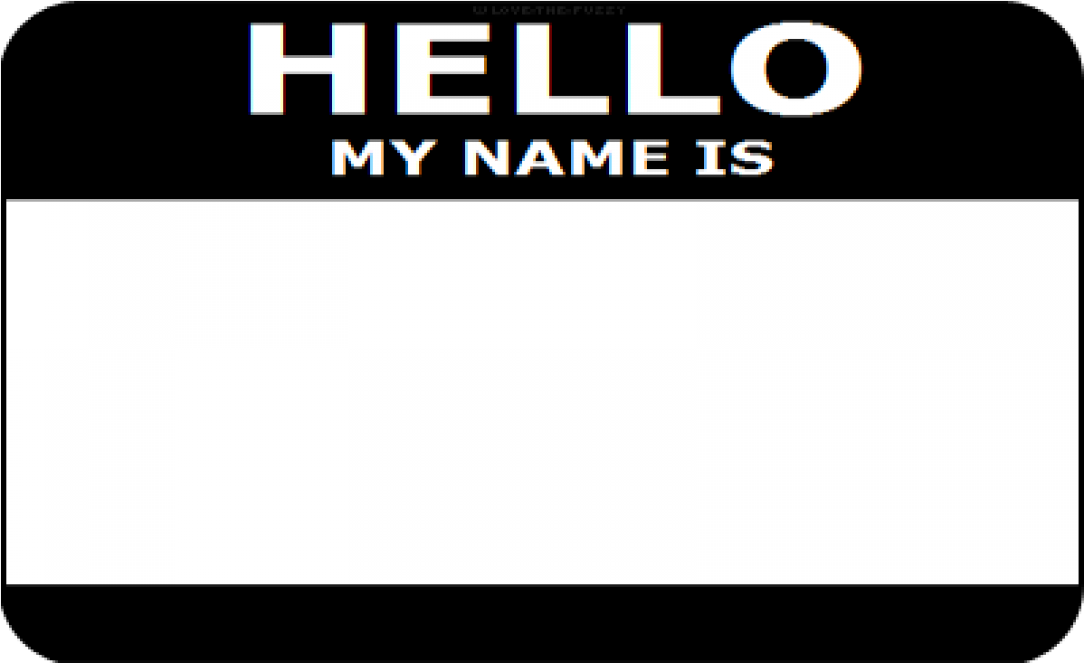 My Is Clip Art - Hello My Name Is Black, HD Png Download PNG with transparent background