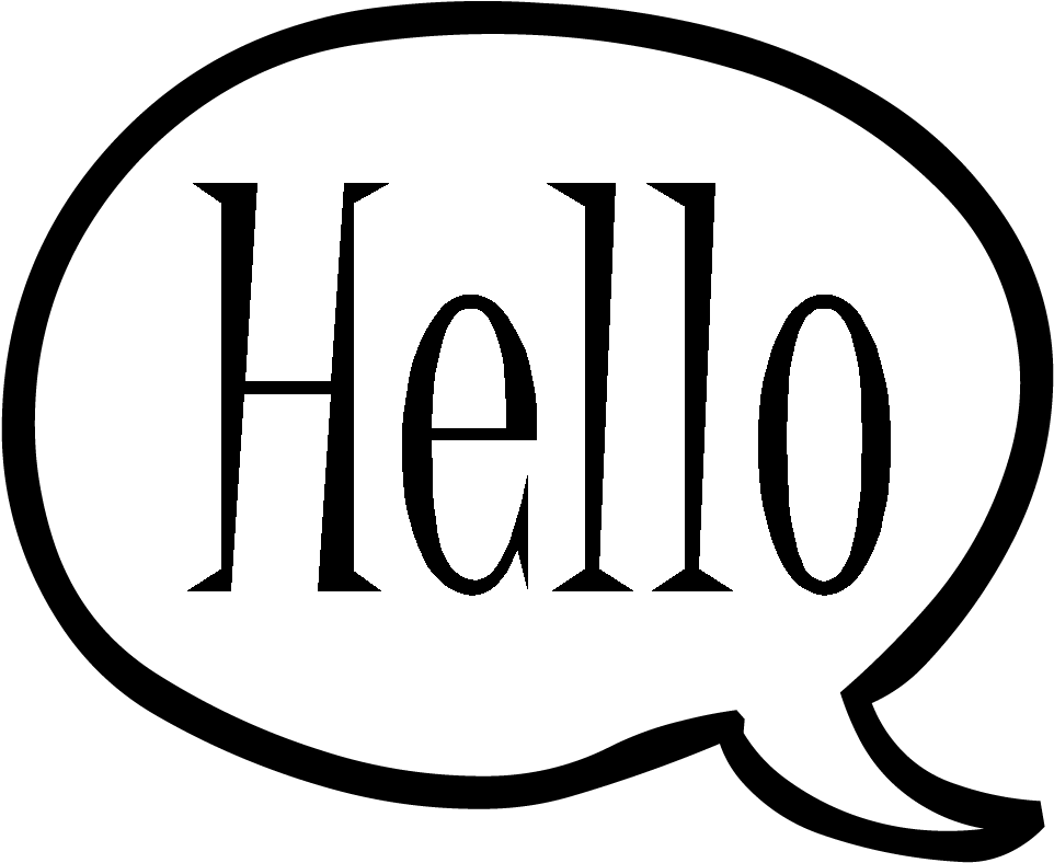 Hello Speech Bubble Graphic