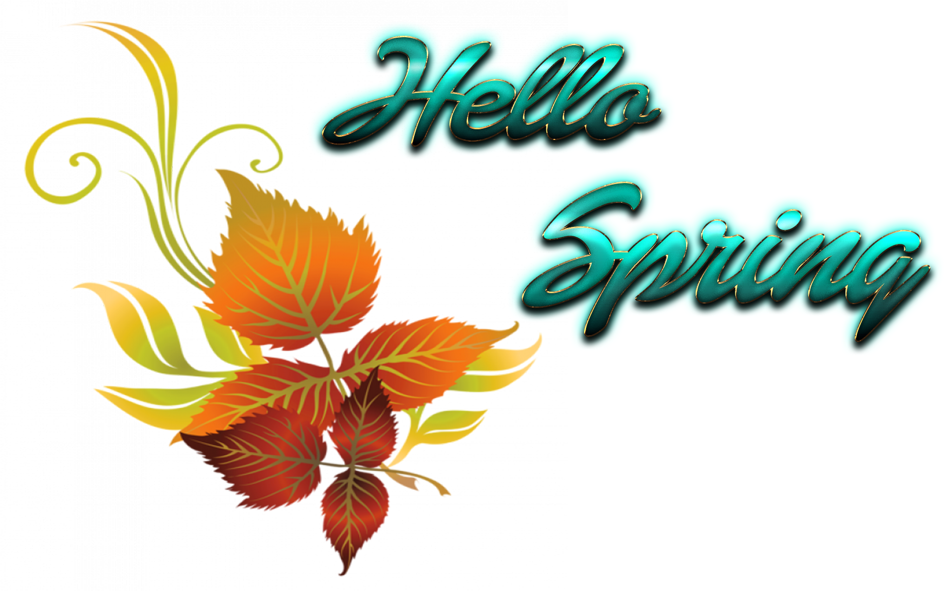 Hello Spring Greeting Graphic