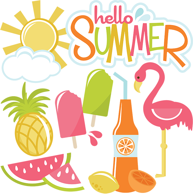 Hello Summer Clipart Illustration