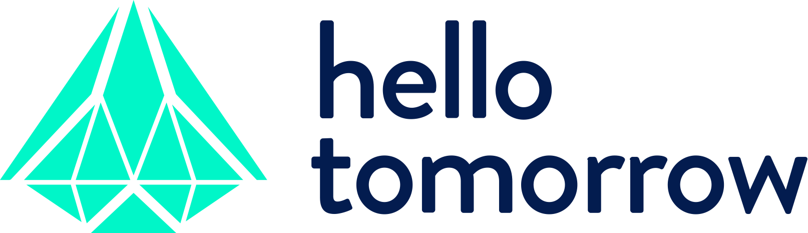 Hello Tomorrow Logo Blue PNG with transparent background