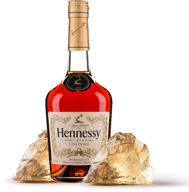 Hennessy Cognac Bottleon Ice