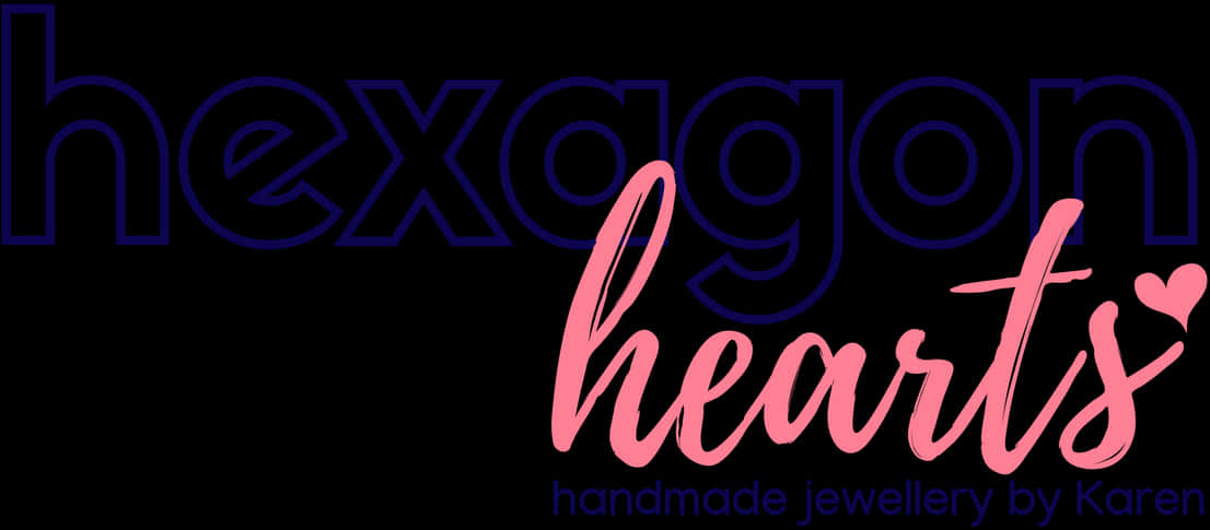 Hexagon Hearts_ Jewellery Logo PNG with transparent background