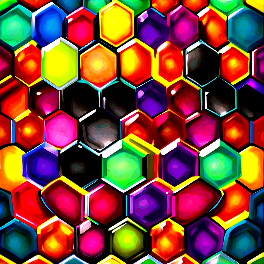 Hexagon Mosaic Pattern Png 58