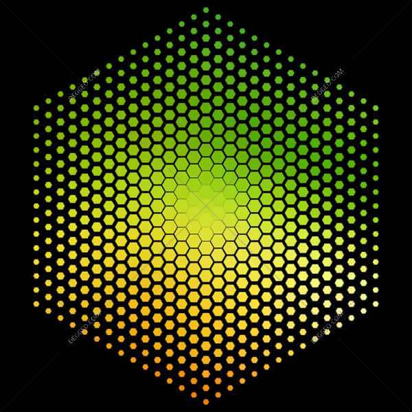 Halftone Dotted Hexa Abstract Geometric Pattern - Hexagonal Pattern Vector, HD Png Download PNG with transparent background