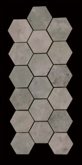 Hexagonal Tile Pattern PNG with transparent background