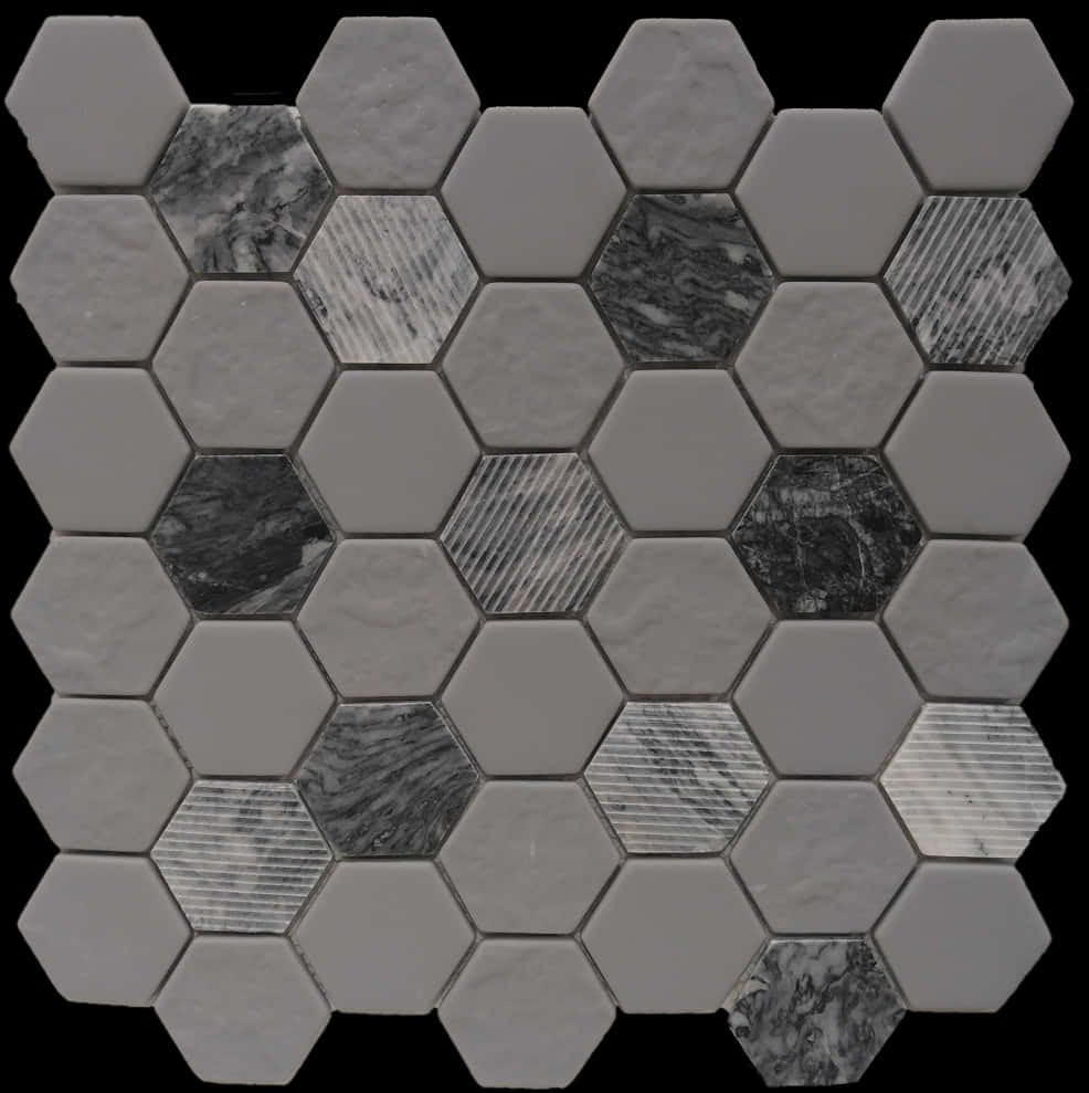 Hexagonal Tile Pattern Texture PNG with transparent background
