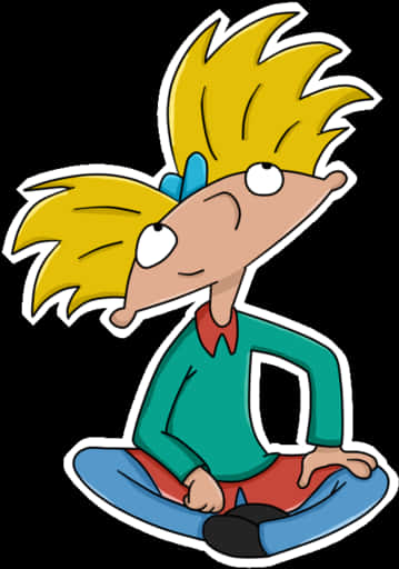 Hey Arnold Cartoon Character PNG with transparent background