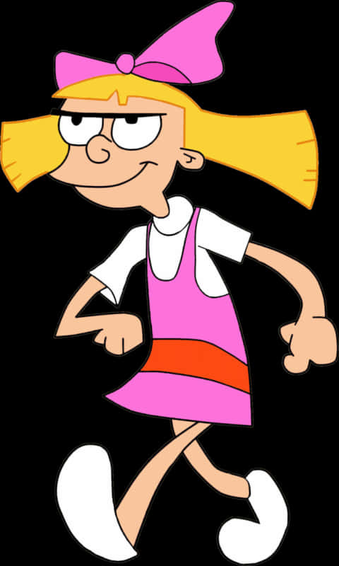 Hey Arnold Character Walking PNG with transparent background