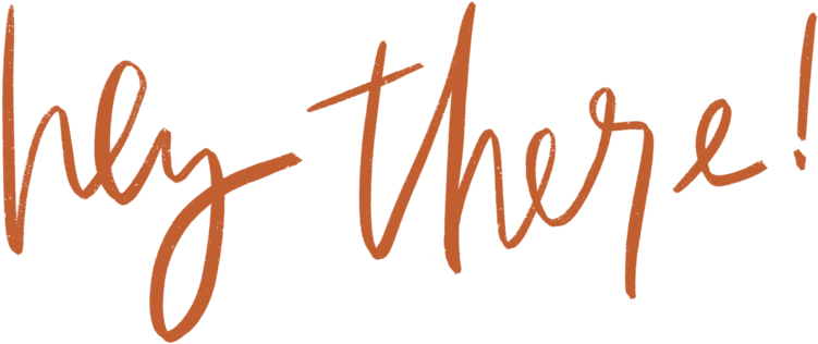Hey There_ Greeting_ Text_ Orange PNG with transparent background