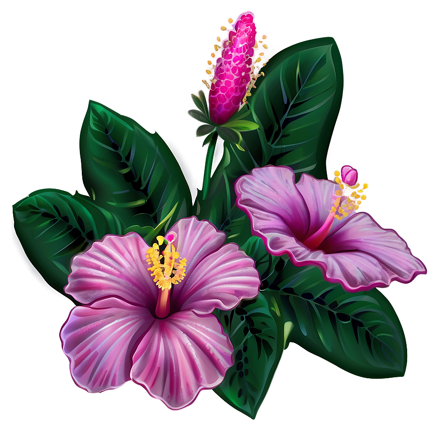 Hibiscus Decor Png 36