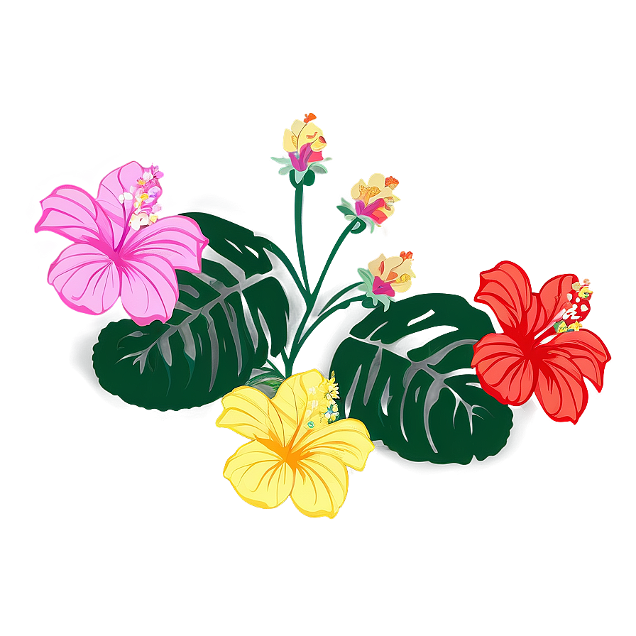 Hibiscus Flower Outline Png Lwd