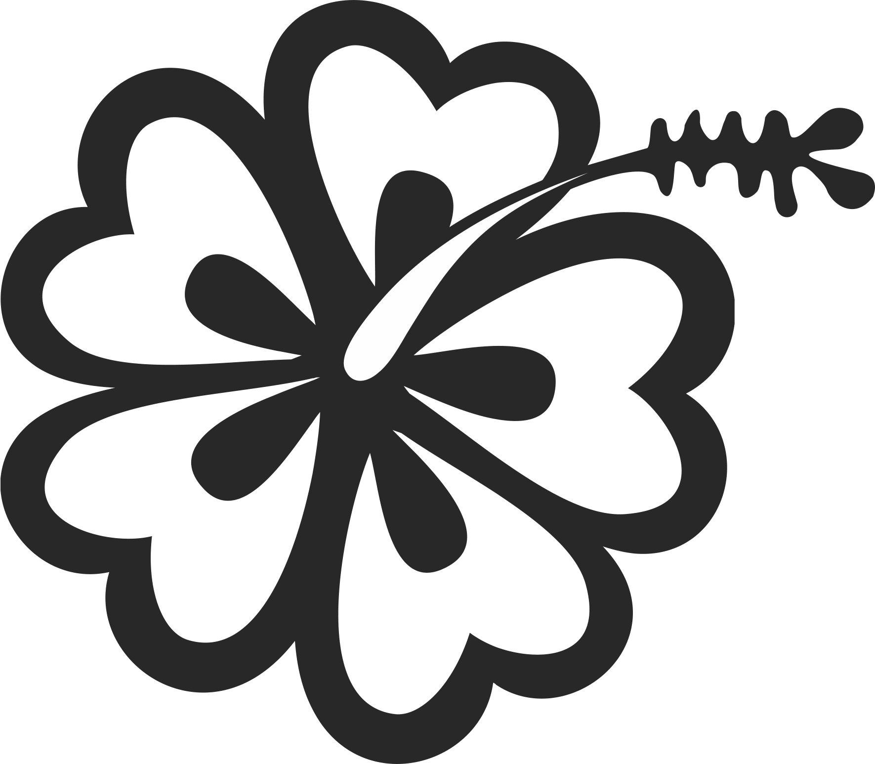 Transparent Flower Outline Png - Hibiscus Flower Outline Png, Png Download PNG with transparent background