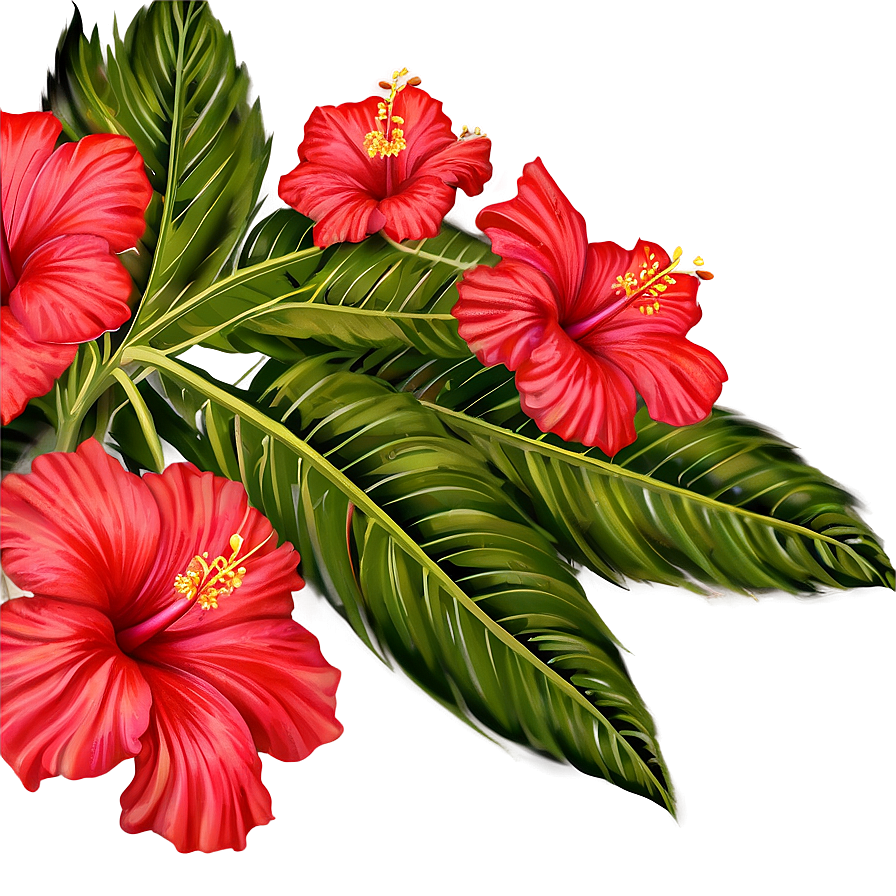 Hibiscus In Bloom Png Qpv