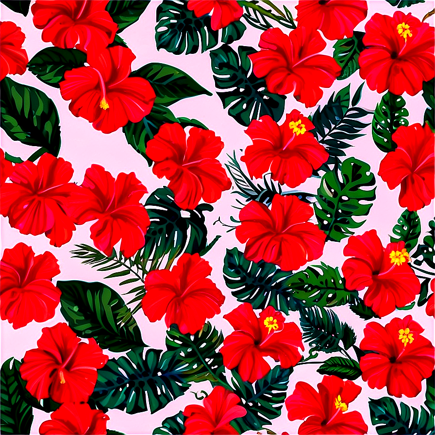 Hibiscus Pattern Png Nuw72