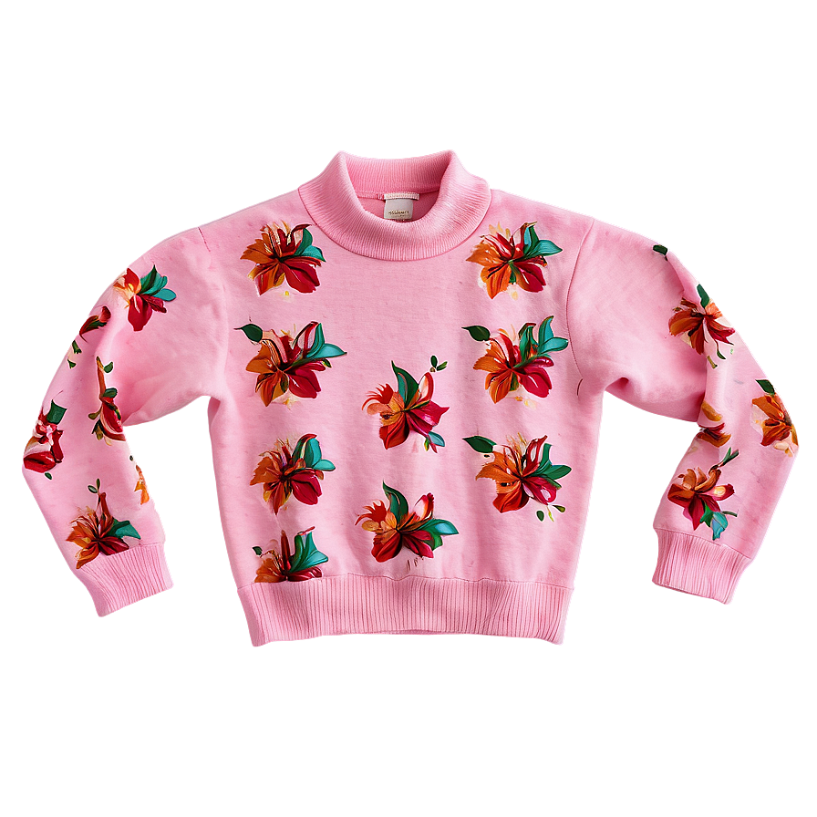 Hibiscus Pink Sweater Png Xse18