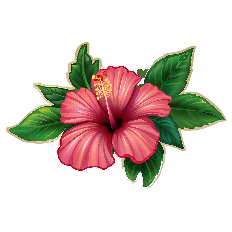 Hibiscus Sticker Art Png 06272024