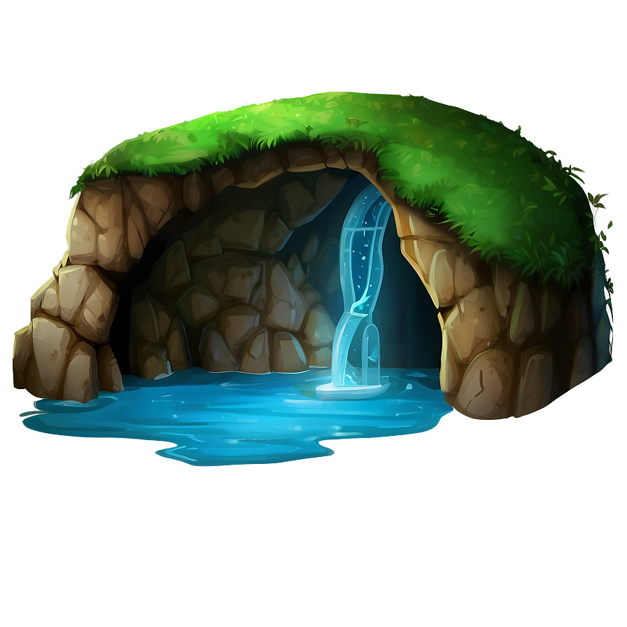 Hidden Cave Entrance PNG 06252024 PNG image with a transparent background, free high-resolution download