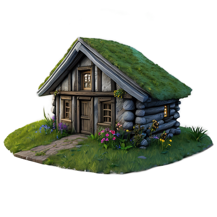 Hidden Cottage In The Meadow Png Syo20