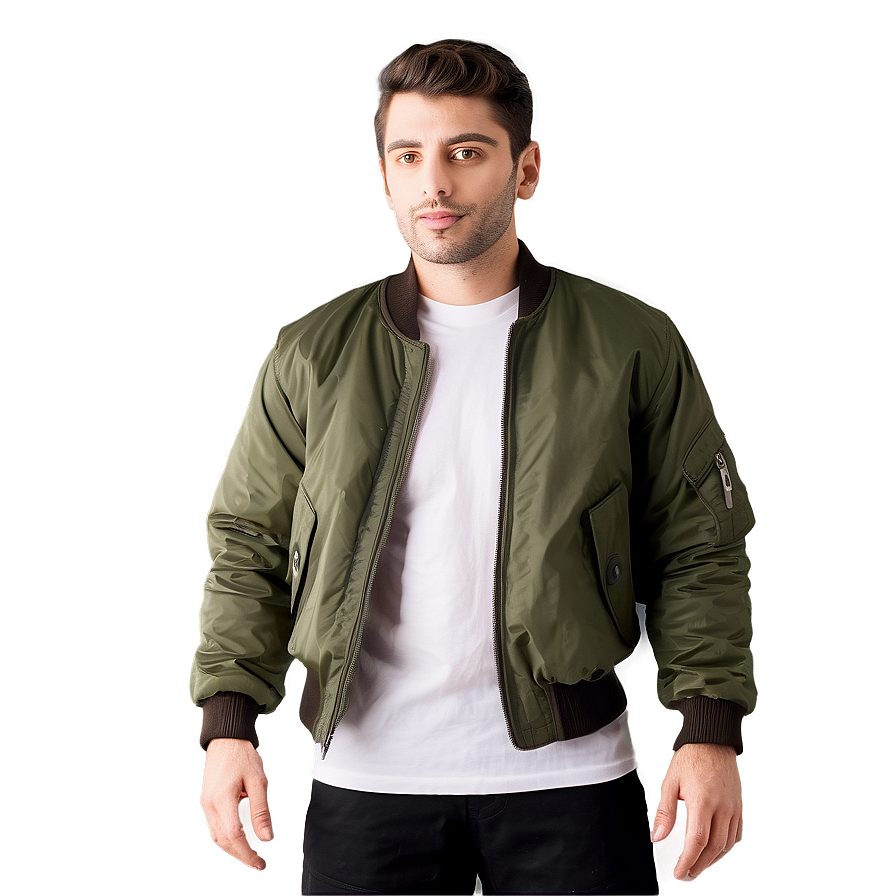 High Collar Bomber Jacket Png 97