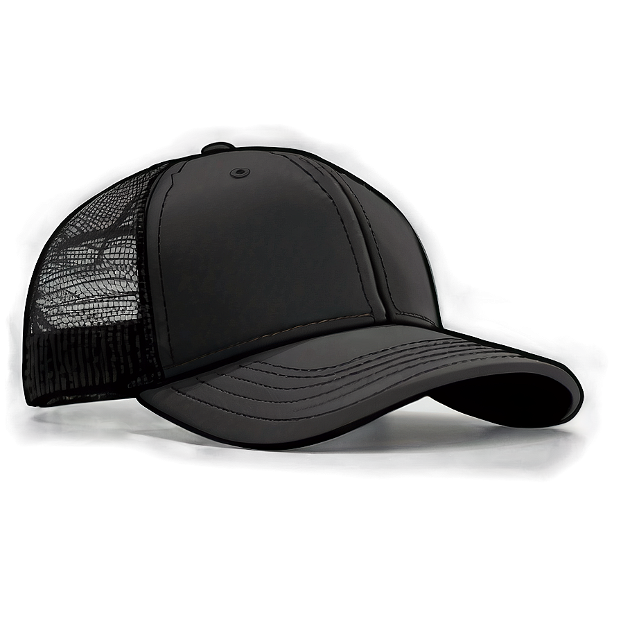 High Crown Black Trucker Hat Png Gyx