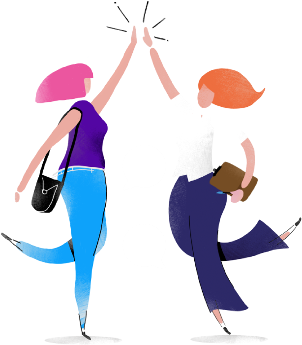 Female Dieter And Female Consultant High Fiving - One2one Diet Pdf, HD Png Download PNG with transparent background